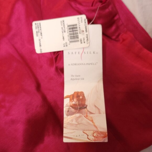 Adrianna Papell Safe Silk Pink Sleeveless Sheath Dress 14 Cocktail Formal Wear - Picture 6 of 7